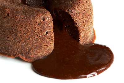 Sjokoladefondant.Også kalt Molleaux au chocolat på fransk