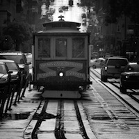This is a thumbnail image of a tram in San Francisco. Please click image to open in higher resolution with audio presentation